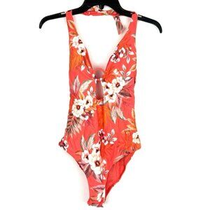 Sea Level Swim Women’s Coral Floral One Piece Swimsuit Size 8